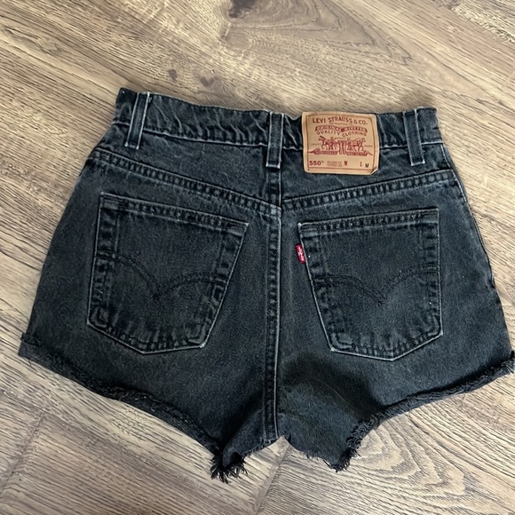 Levi’s distressed ripped black wash denim jeans - Picture 2 of 3